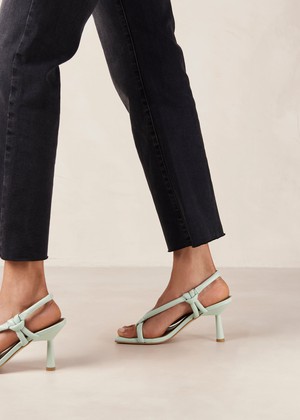 Sheila Lush Green Leather Sandals from Alohas