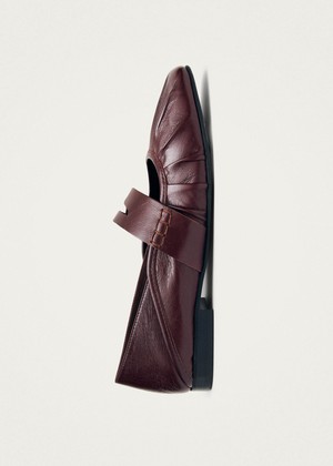 Bargo Burgundy Leather Ballet Flats from Alohas