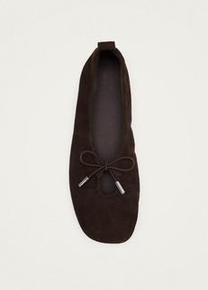 Rosalind Recycled Brown Leather Ballet Flats via Alohas