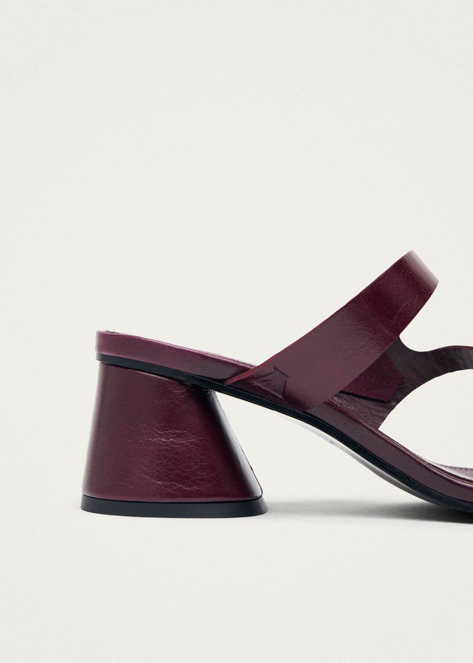 Orielle Rift Burgundy Leather Sandals from Alohas