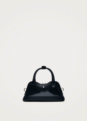 Hilma Mini Vinyl Black Leather Bag from Alohas