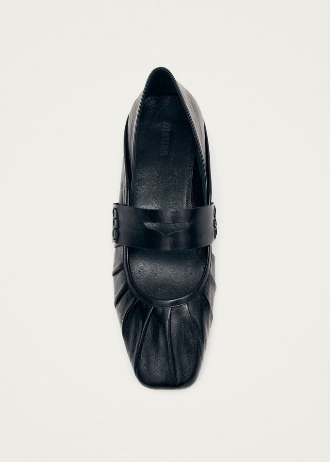 Bargo Black Leather Ballet Flats from Alohas