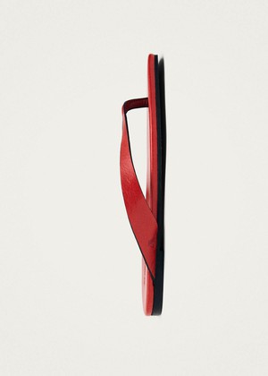 Ola Rift Red Leather Sandals from Alohas