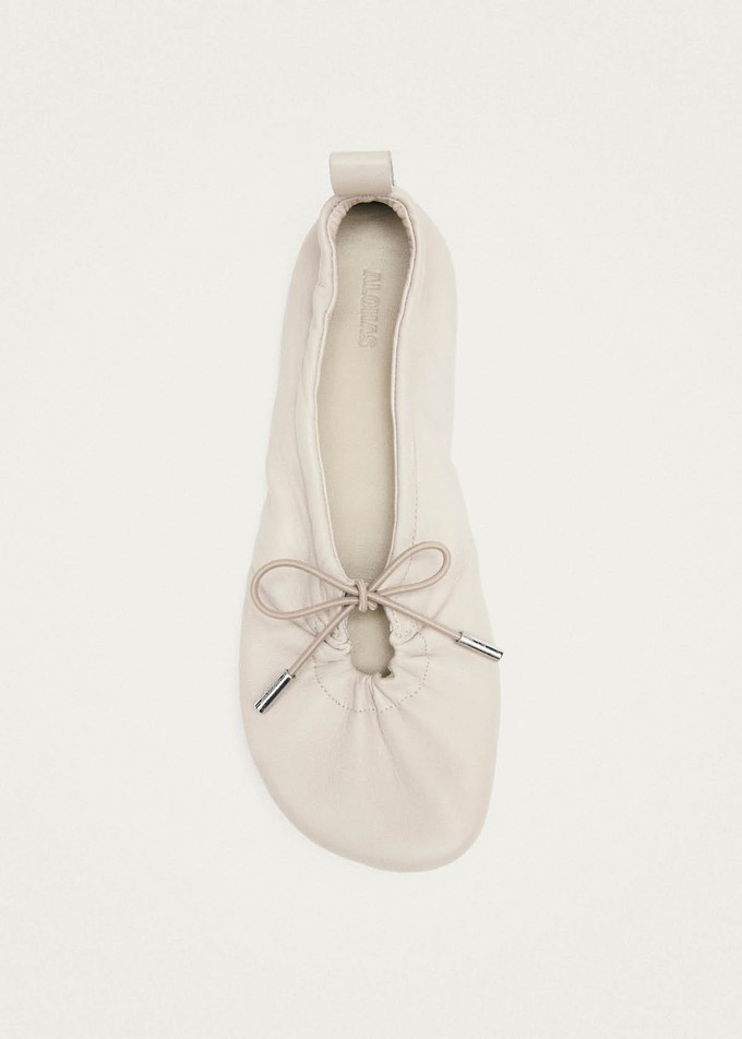 Rosalind Barefoot Cream Leather Ballet Flats from Alohas