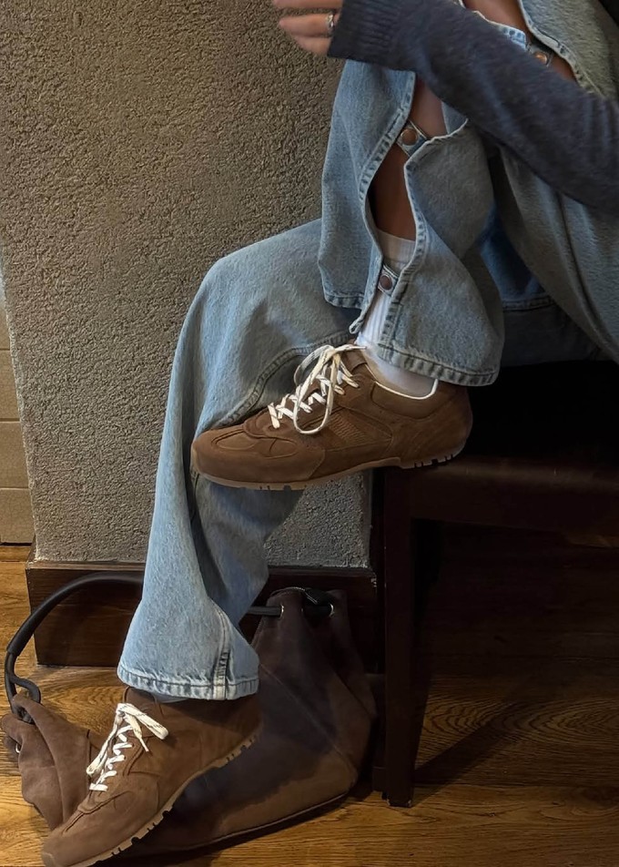 Tb.56 Suede Brown Leather Sneakers from Alohas