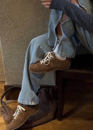 Tb.56 Suede Brown Leather Sneakers from Alohas