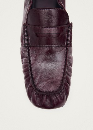 Sage Burgundy Leather Loafers from Alohas