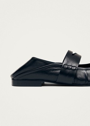 Bargo Black Leather Ballet Flats from Alohas