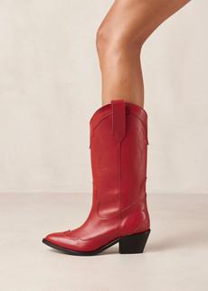 Liberty Red Leather Boots via Alohas