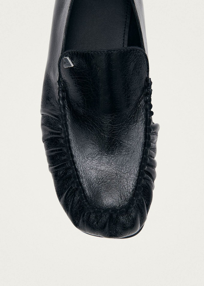 Gabe Rift Black Leather Loafers from Alohas