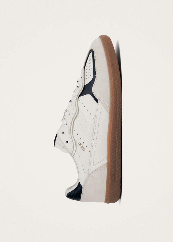 Tb.490 Rife Grain White Black Leather Sneakers from Alohas