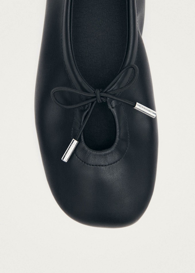 Rosalind Black Vegan Leather Ballet Flats from Alohas