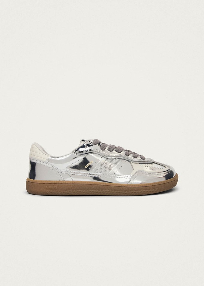 Tb.00 Barefoot Rife Shimmer Silver Cream Leather Sneakers from Alohas