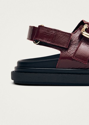 Harper Onix Burgundy Leather Sandals from Alohas