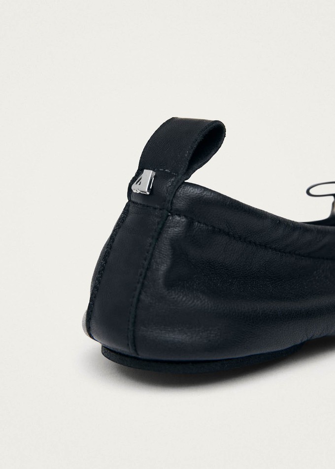 Rosalind Barefoot Black Leather Ballet Flats from Alohas