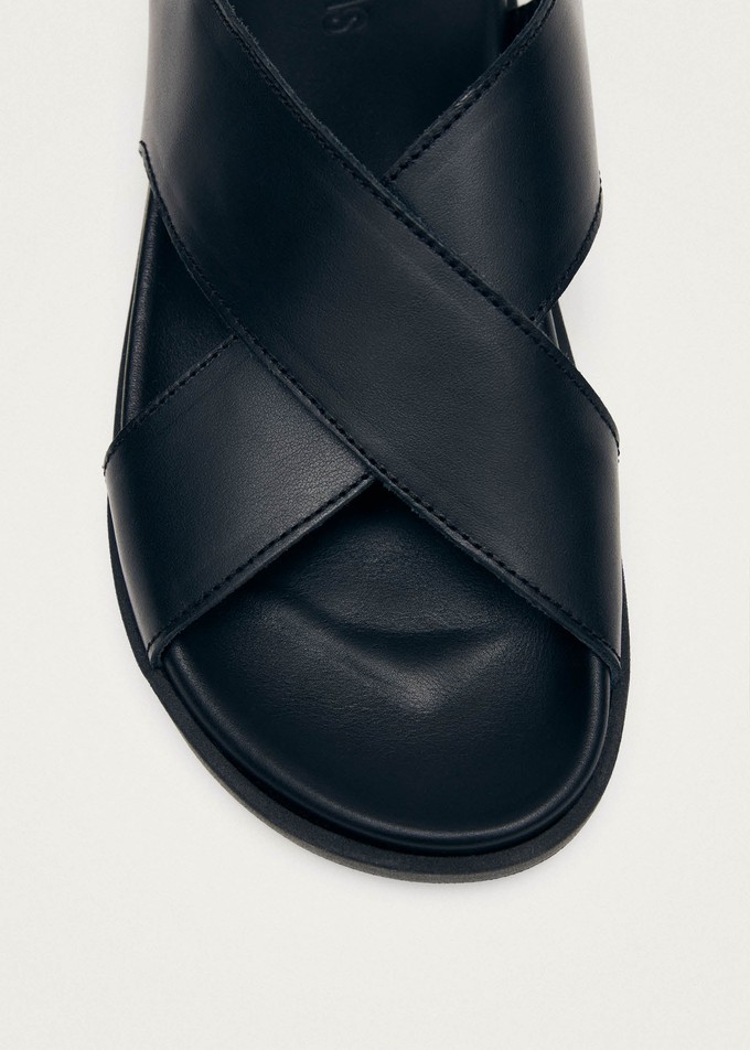 Nico Black Leather Sandals from Alohas