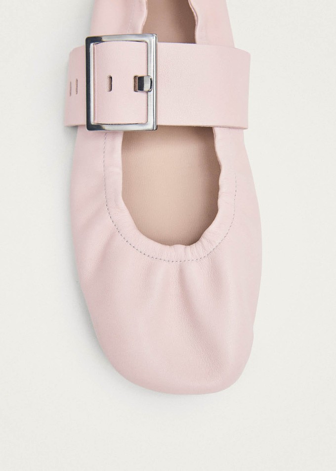 Sarea Pink Leather Ballet Flats from Alohas
