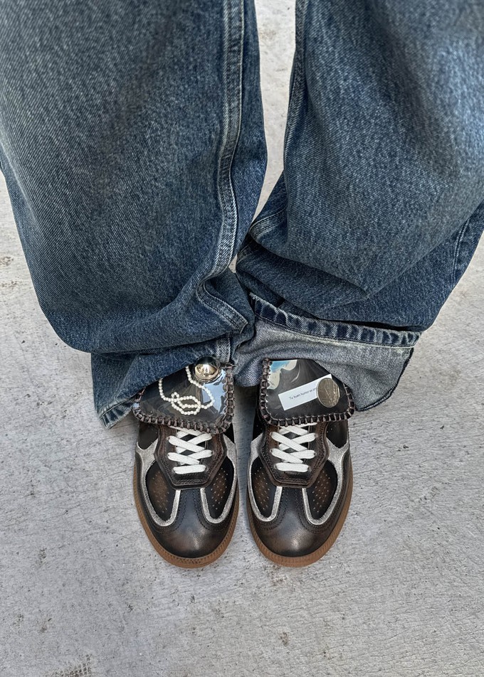Tb.490 Club Vinyl Vintage Effect Brown Leather Sneakers from Alohas