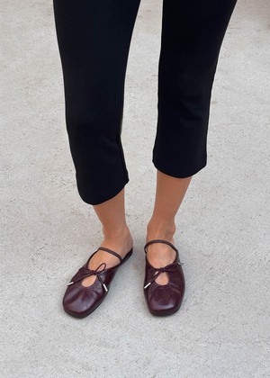 Oli Rift Burgundy Leather Ballet Flats from Alohas