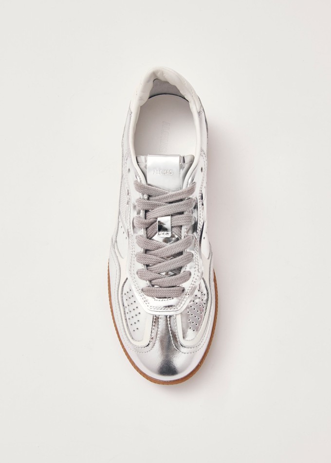 Tb.490 Rife Shimmer Silver Cream Leather Sneakers from Alohas