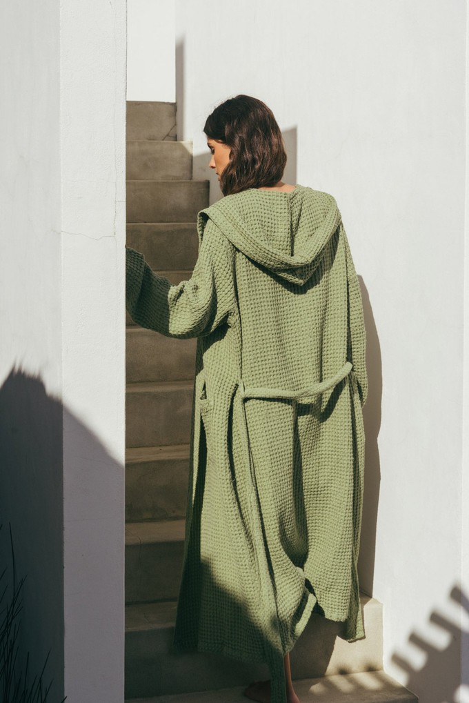 Waffle SNUGGLE linen bathrobe | ARCHIVE SALE from AmourLinen