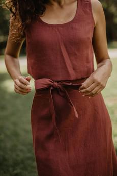 PIPPA crop top in Terracotta via AmourLinen