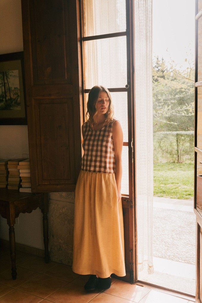 MONA skirt in Mustard from AmourLinen
