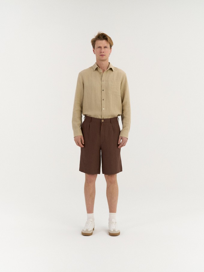 Marco Pleated Shorts from AmourLinen