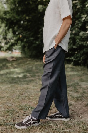 ADONIS pants in Charcoal from AmourLinen