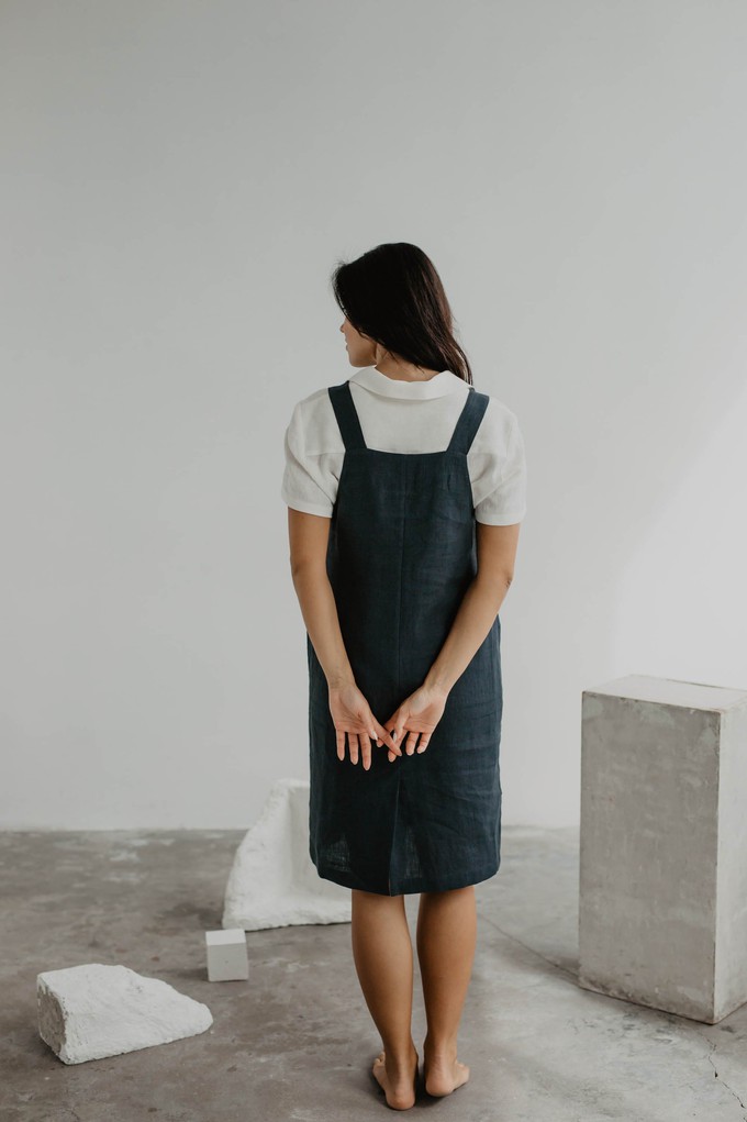 Linen apron dress JADE | ARCHIVE SALE from AmourLinen