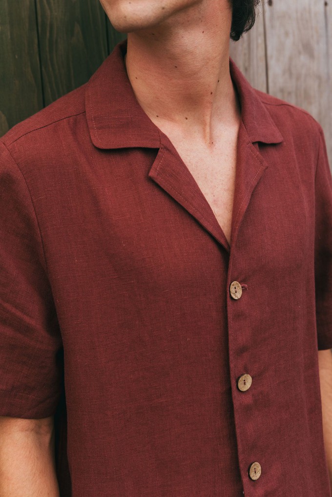 Aspen linen loungewear set in Terracotta from AmourLinen