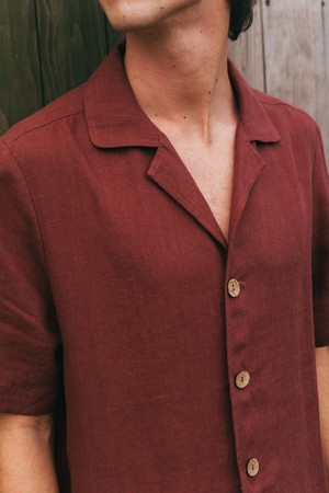 Aspen linen loungewear set in Terracotta from AmourLinen