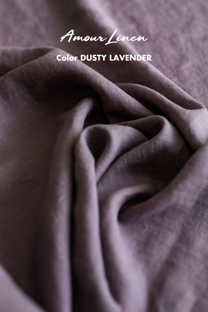 Lapland mid-length linen dress XS Dusty Lavender from AmourLinen