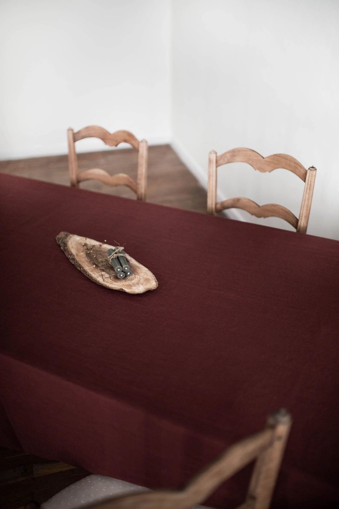 Linen tablecloth in Terracotta from AmourLinen