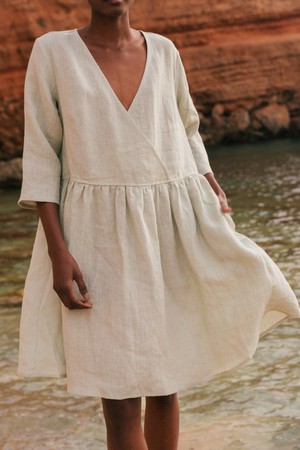 DAPHNE dress in Sage Green from AmourLinen