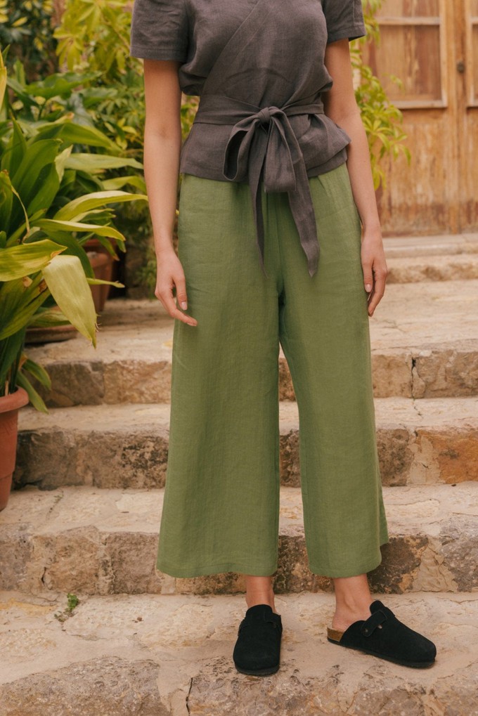 TOKYO pants in Matcha Green from AmourLinen