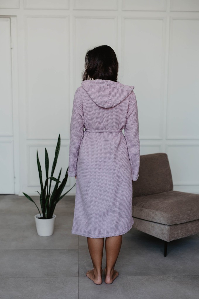 Waffle SNUGGLE linen bathrobe | ARCHIVE SALE from AmourLinen