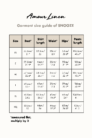 Pajama set SNOOZE in Cream from AmourLinen