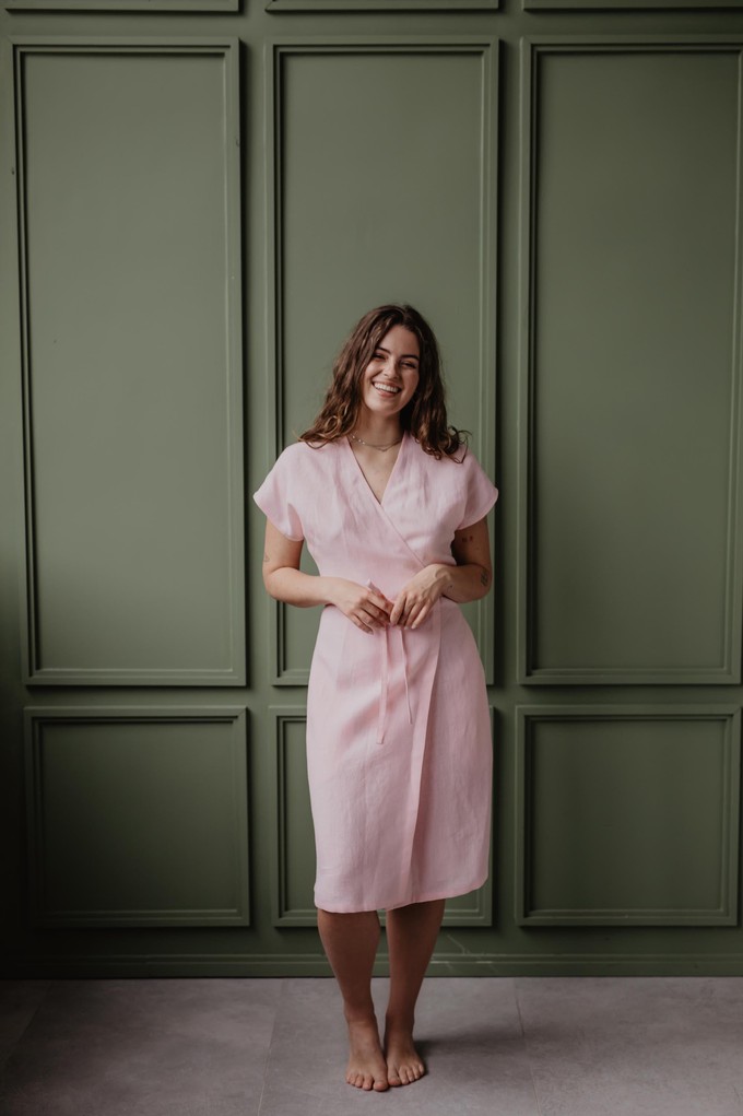 Linen dress OLIVIA in Cotton Candy size 1  | sale from AmourLinen
