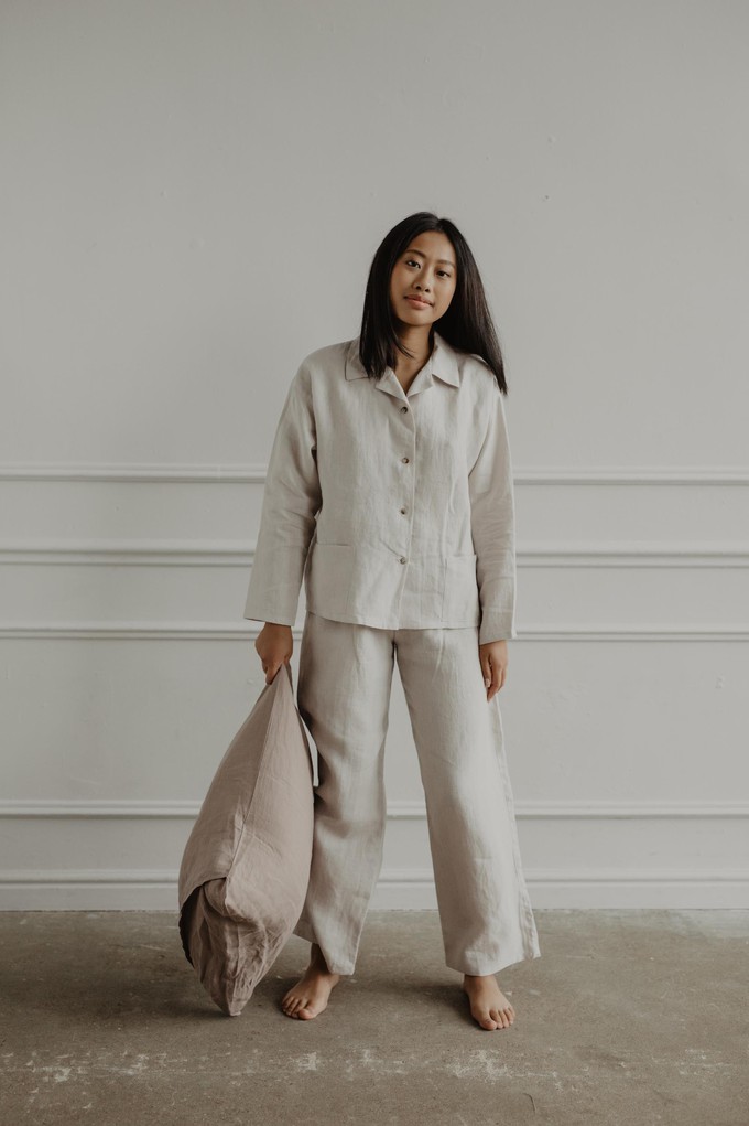 Pajama set SNOOZE in Cream from AmourLinen