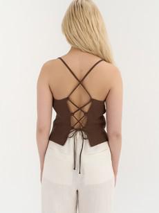 Ava Lace-Back Top via AmourLinen
