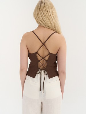 Ava Lace-Back Top from AmourLinen