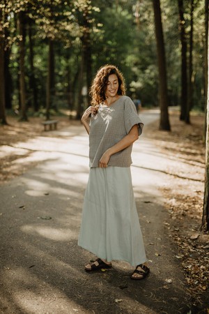 ISABELLA pants in Sage Green from AmourLinen