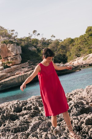 NORAH dress in Viva Magenta from AmourLinen