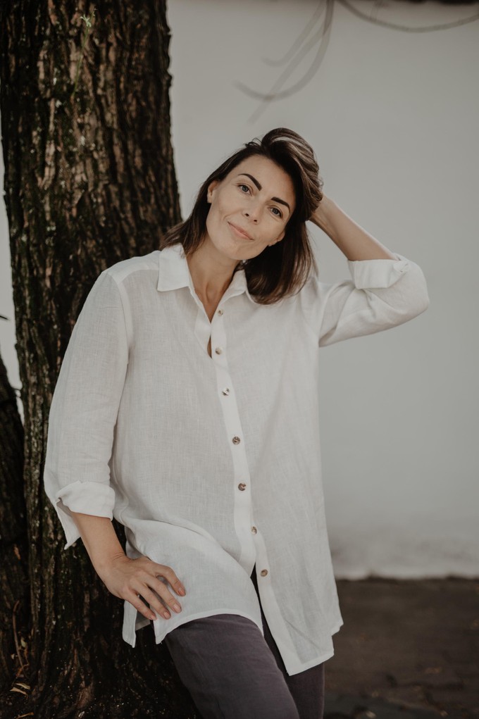 MARRAKESH shirt in White from AmourLinen
