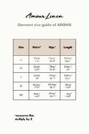 Adonis classic linen pants in Cream from AmourLinen