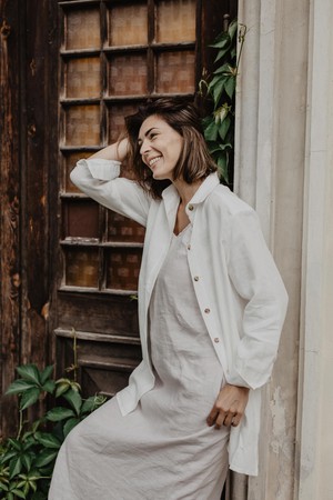 MARRAKESH shirt in White from AmourLinen