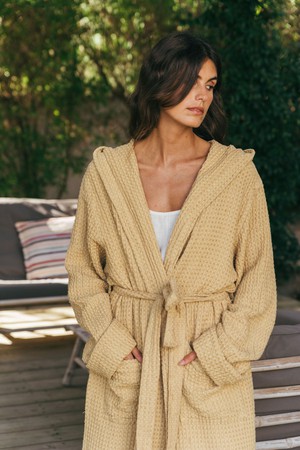 Women’s Waffle Bathrobe from AmourLinen