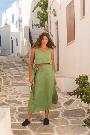 IRIS skirt in Matcha Green from AmourLinen