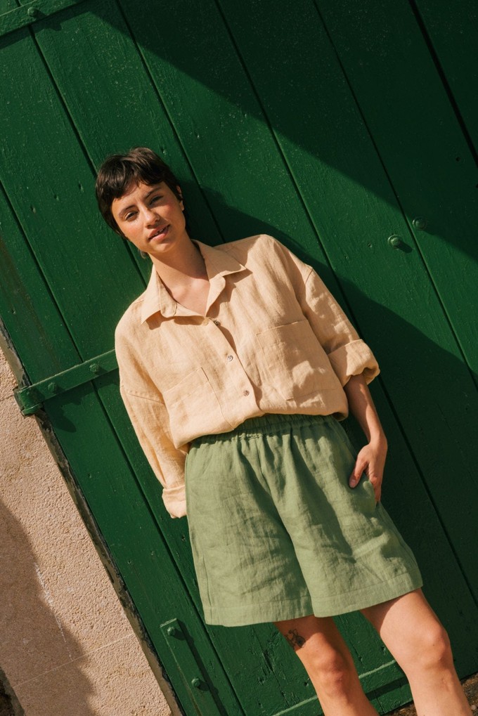 BETTY shorts in Sage Green | sale from AmourLinen